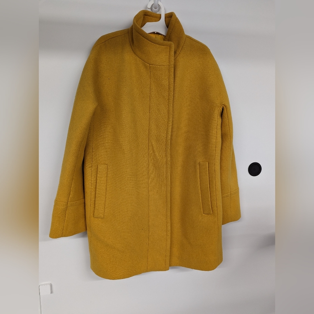 New J Crew Factory Yellow Peacoat Size 12